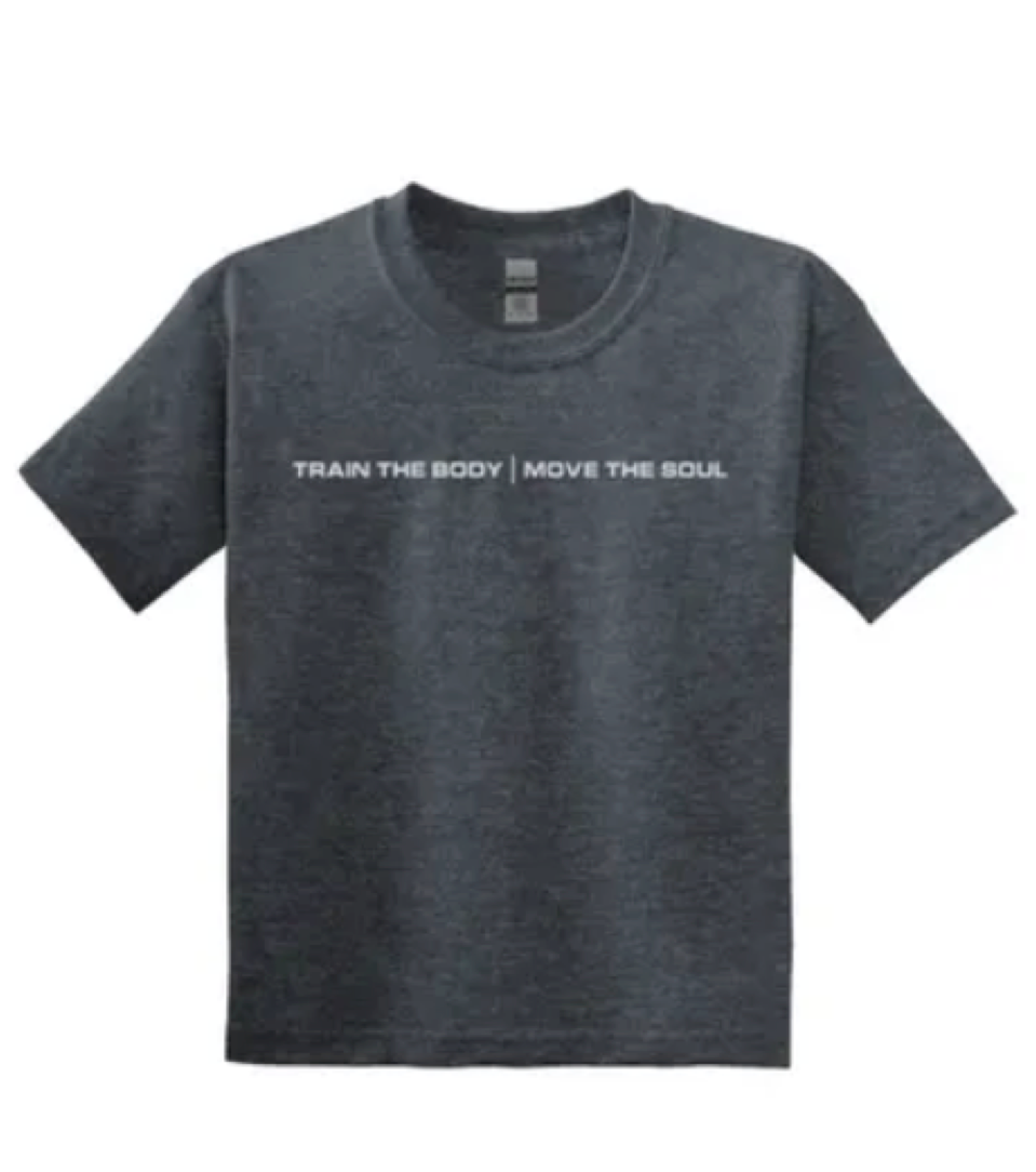 AOD Gildan Youth DryBlend "Train The Body Move The Soul" Tee shirt