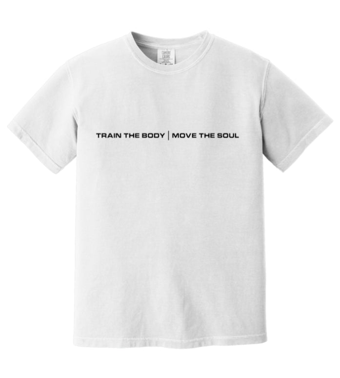 AOD Comfort Colors "Train The Body Move The Soul" tee shirt