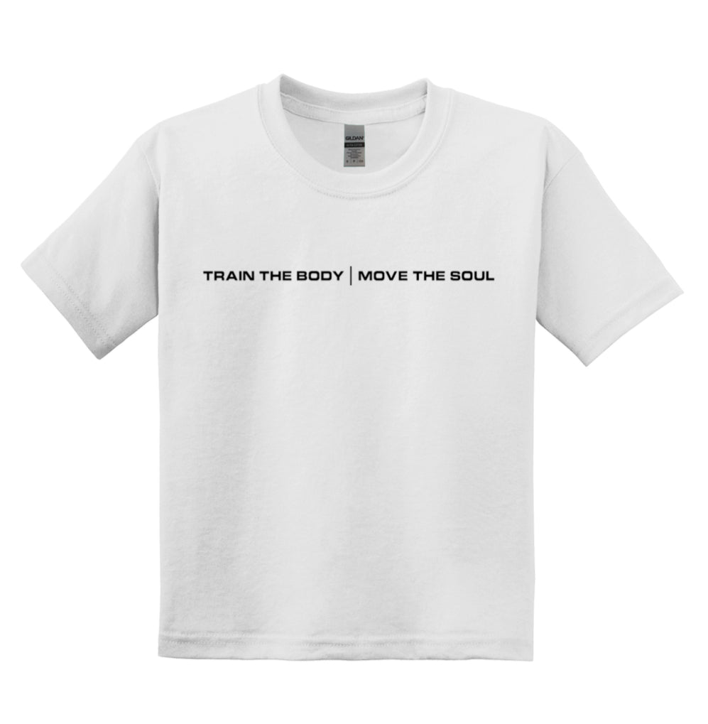 AOD Gildan Youth DryBlend "Train The Body Move The Soul" Tee shirt