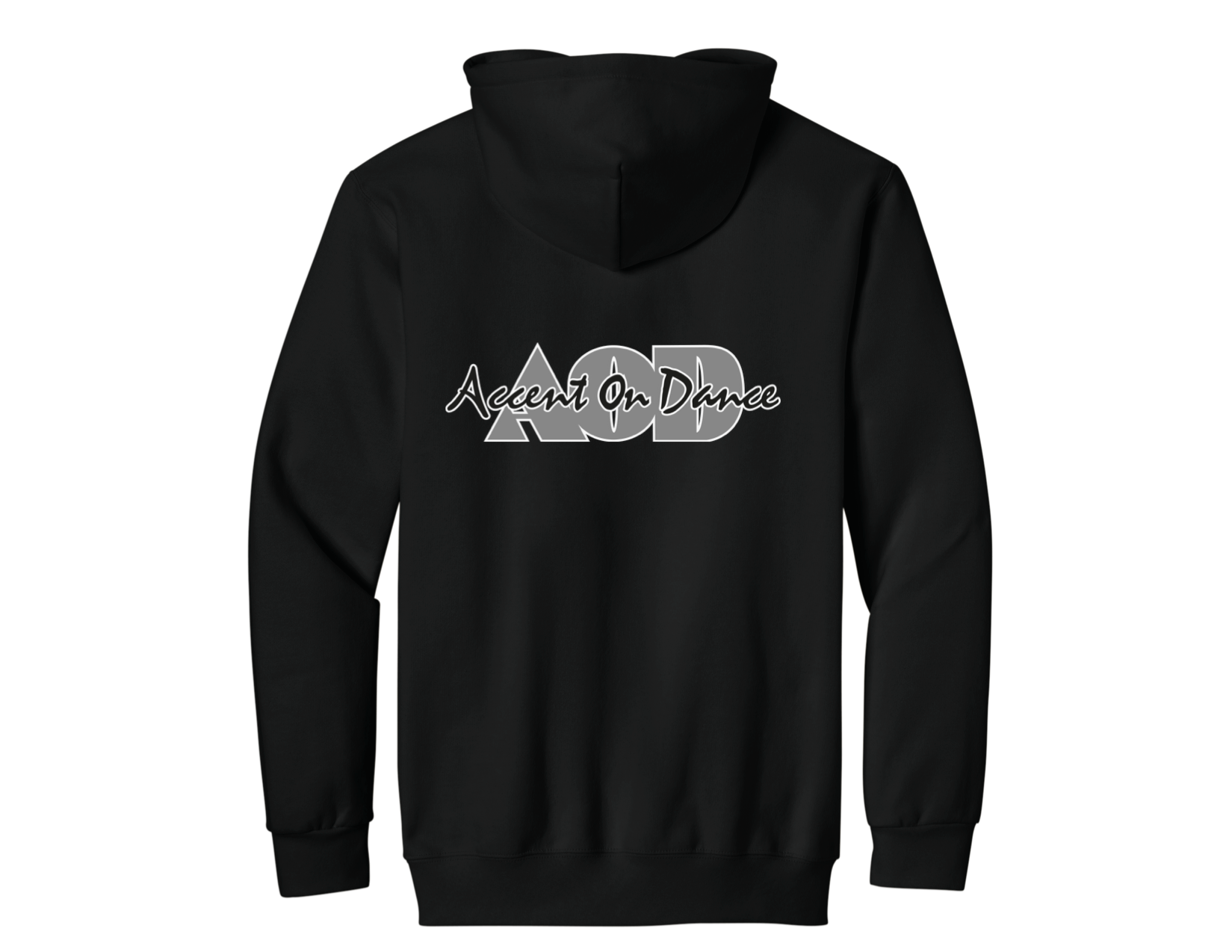 "NEW" Two-side Embroidered Black AOD Hoodie