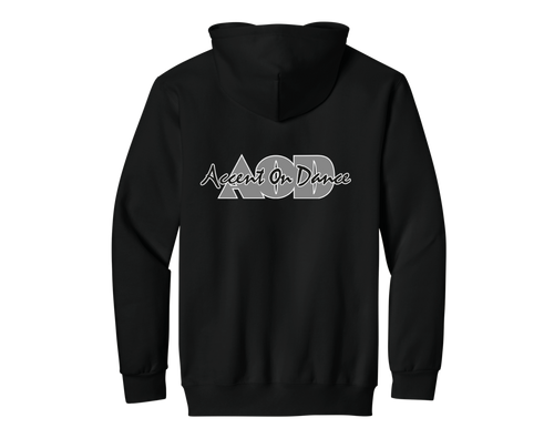 "NEW" Two-side Embroidered Black AOD Hoodie