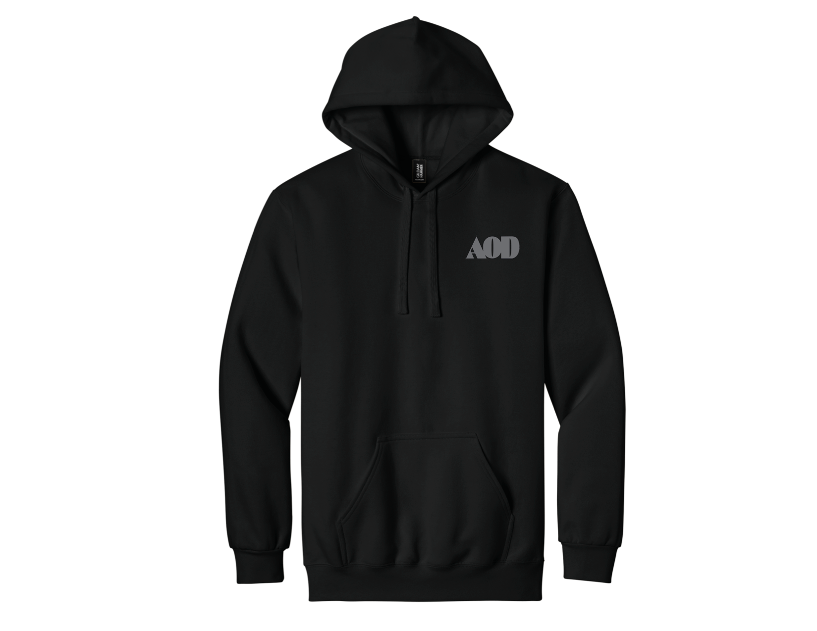 "NEW" Two-side Embroidered Black AOD Hoodie