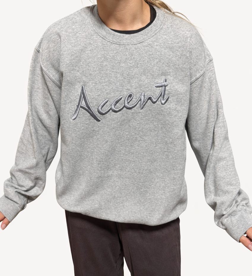 AOD "PUFF" Embroidery sweatshirt NEW COLOR (Gray)